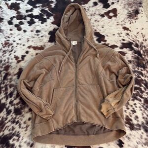 Oli & Hali Brown Zip-Up Hoodie Oversized